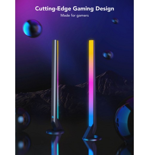 RGBIC Wi-Fi Gaming Light Bars with Smart Controller for an Enhanced Gaming Setup